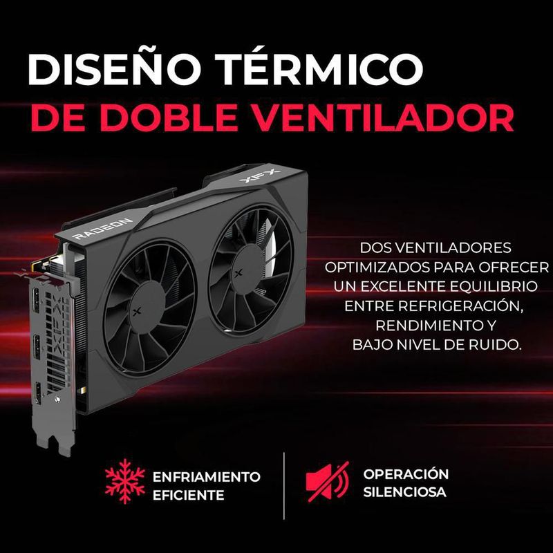 Tarjeta de video xfx swift radeon rx 9050 8gb gddr6 341 tops