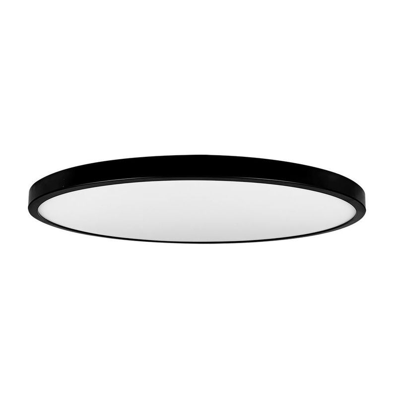 Lampara de techo tipo plafón Akari 48W color negro Mil luces
