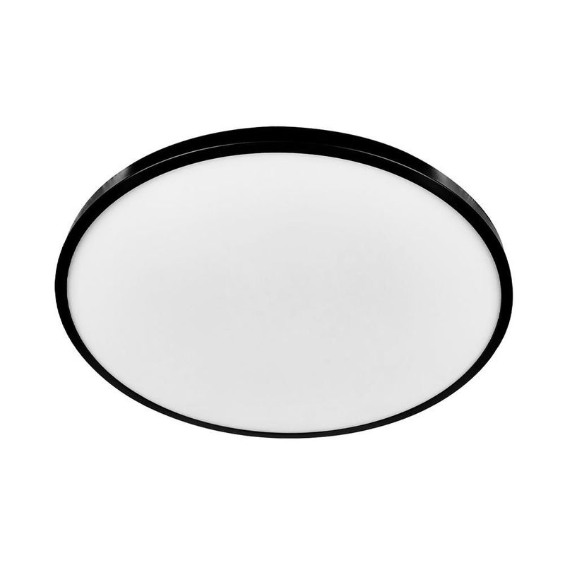 Lampara de techo tipo plafón Akari 48W color negro Mil luces