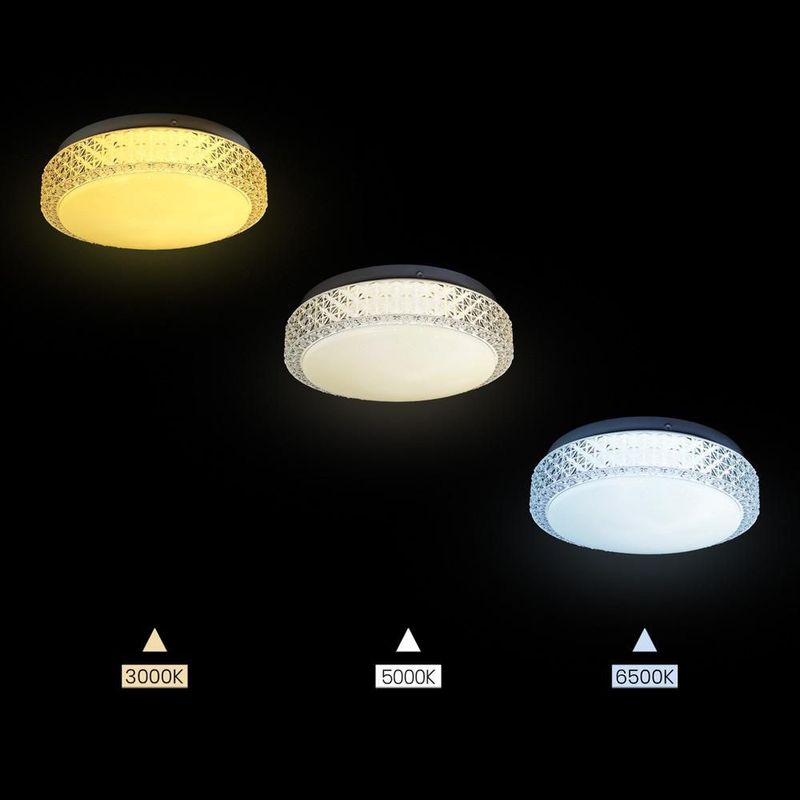 Lampara de techo tipo plafón Silvanya 12W color blanco Mil luces