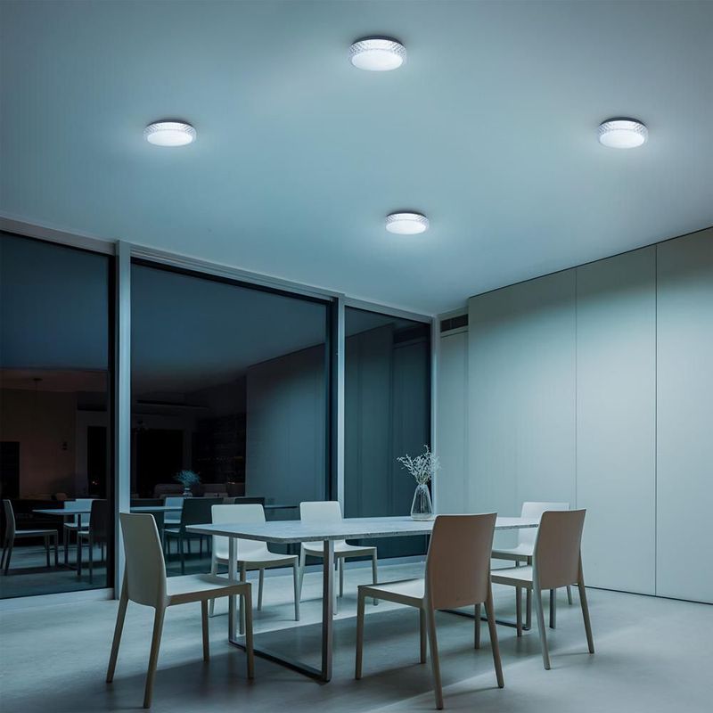 Lampara de techo tipo plafón Silvanya 12W color blanco Mil luces