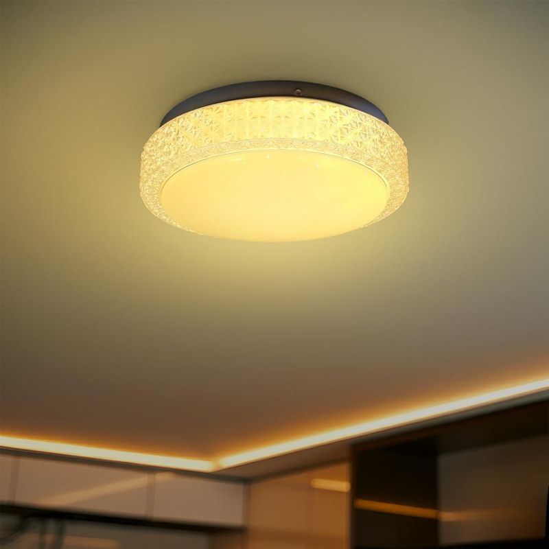Lampara de techo tipo plafón Silvanya 12W color blanco Mil luces