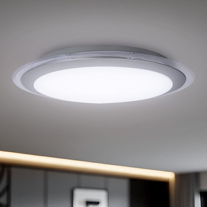 Lampara de techo tipo plafón Silvanya 3CCT 36W color blanco Mil luces