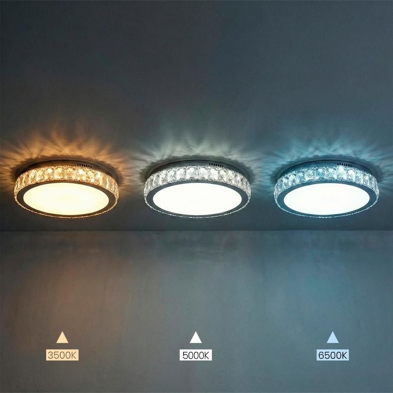 Lampara de techo tipo plafón Wellis 050 color plateado Mil luces