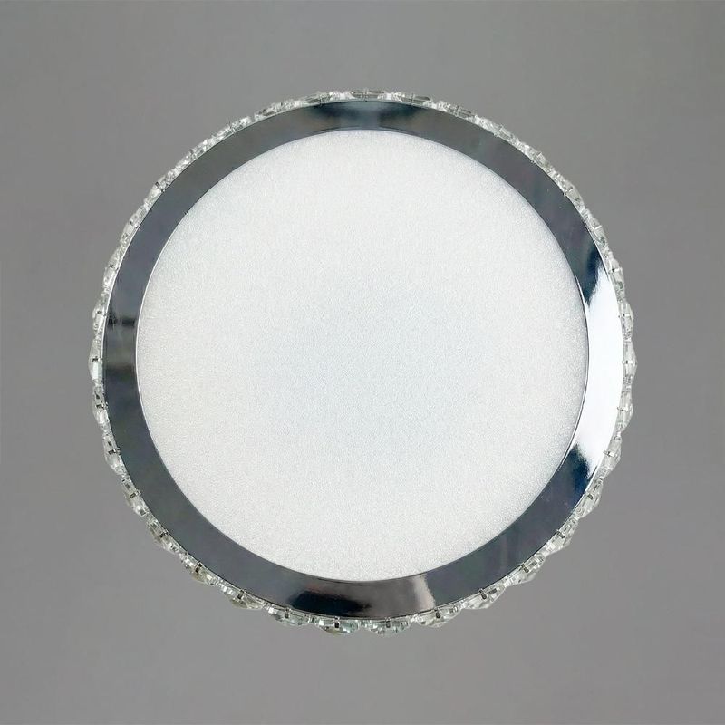 Lampara de techo tipo plafón Wellis 050 color plateado Mil luces