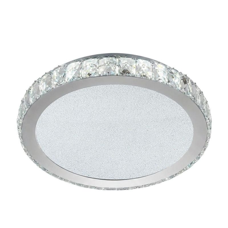 Lampara de techo tipo plafón Wellis 050 color plateado Mil luces
