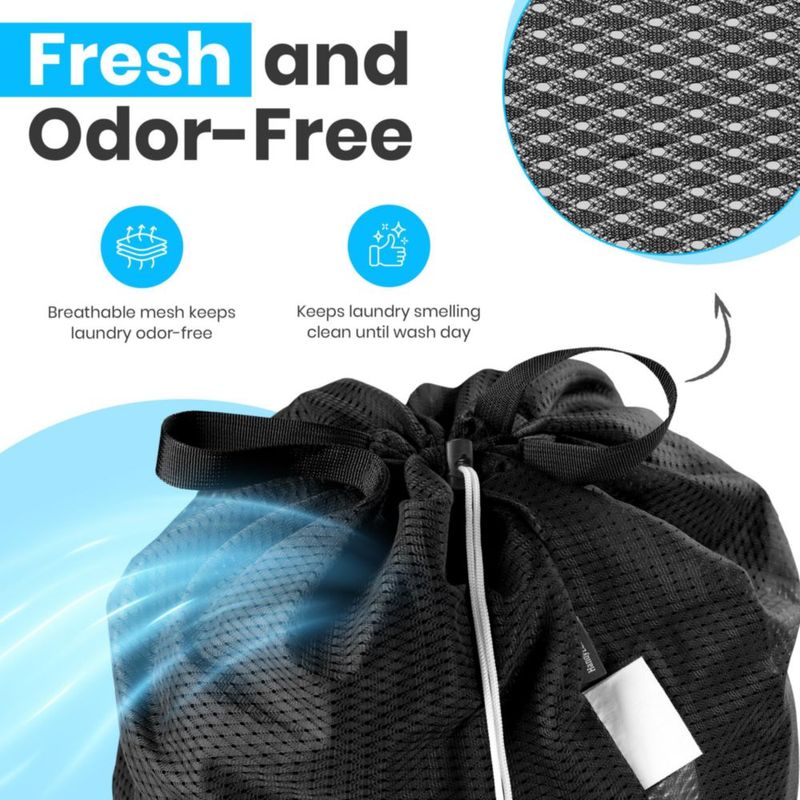 Bolsa de lavandería Handy Laundry 61x91 cm negra con correa de hombro