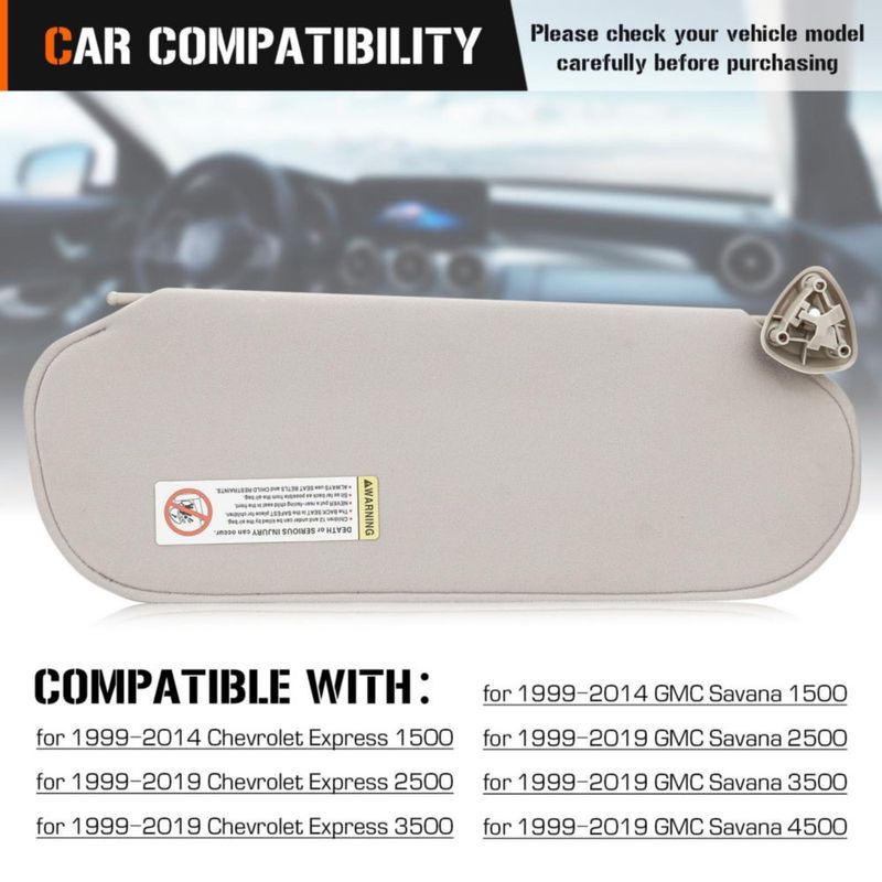 Viseras Aeagle para Chevy/GMC 1999-2019 color crema gris (2 unidades)
