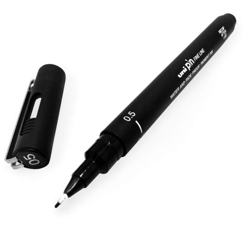 Fineliner Uni Pin 01/05 mm Tonos Grises Pack de 6