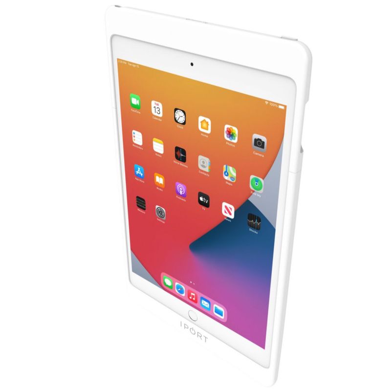 Funda iPad iPort inalámbrica 10.2" blanca con rotación 360°