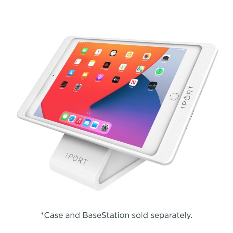 Funda iPad iPort inalámbrica 10.2" blanca con rotación 360°