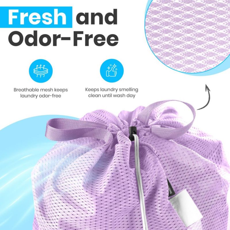 Bolsa de lavandería de malla Handy Laundry 61x91 cm púrpura con cordón