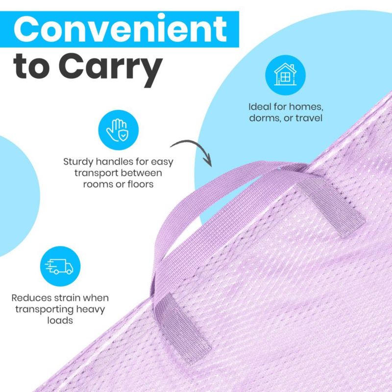 Bolsa de lavandería de malla Handy Laundry 61x91 cm púrpura con cordón