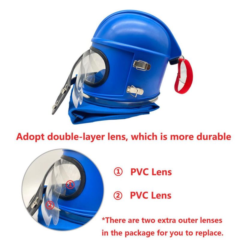 Casco SHUNJIE para chorro de arena con alimentación de aire segura