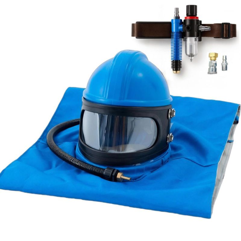 Casco SHUNJIE para chorro de arena con alimentación de aire segura