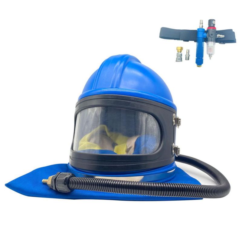 Casco SHUNJIE para chorro de arena con alimentación de aire segura