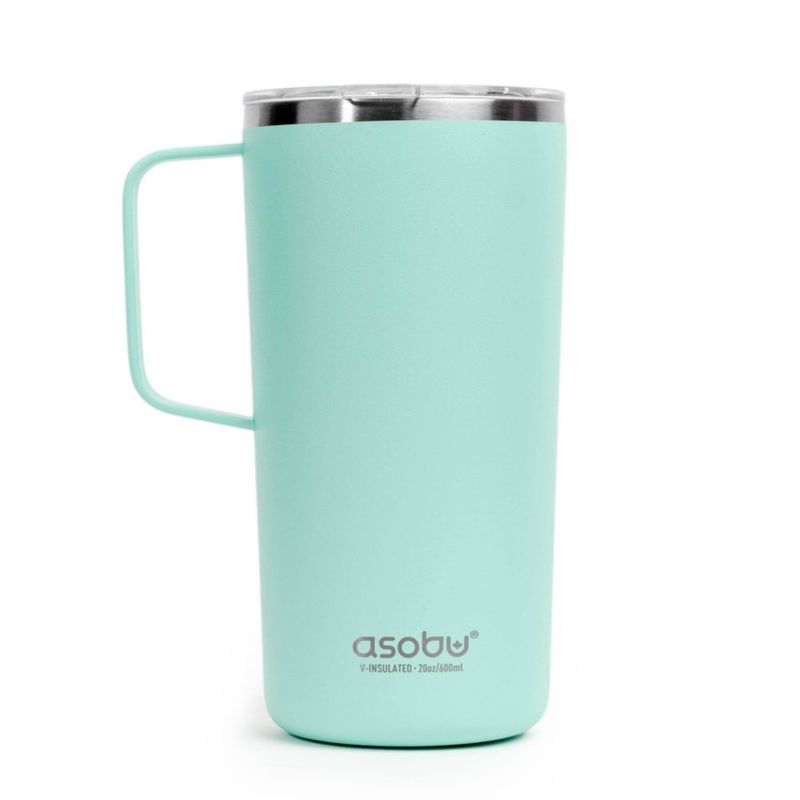 Taza de viaje asobu 600 ml cerámica color menta