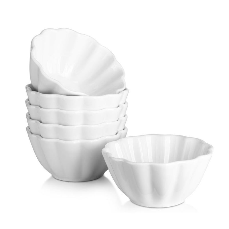 Cazuelitas DOWAN 11 cm (4 oz) blancas juego de 6