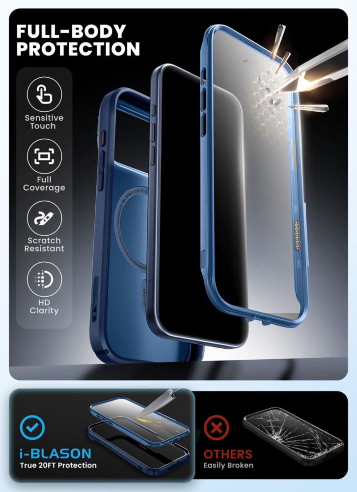Funda i-Blason iPhone 17 Pro Max MagSafe Azul