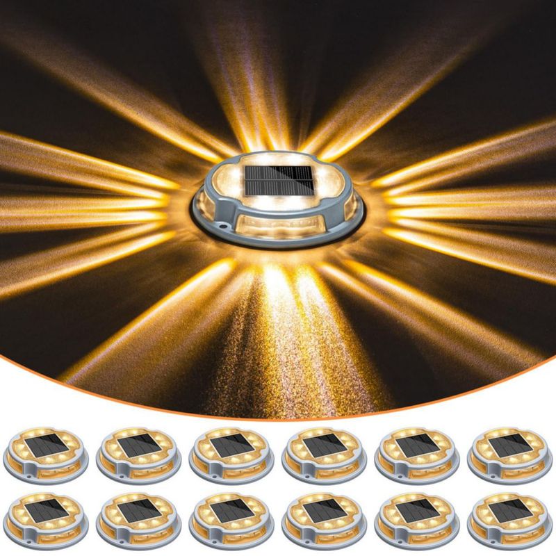 VOLISUN Luces Solares para Entrada Terraza Muelle y Marina – 2 Modos de Color Pack de 12