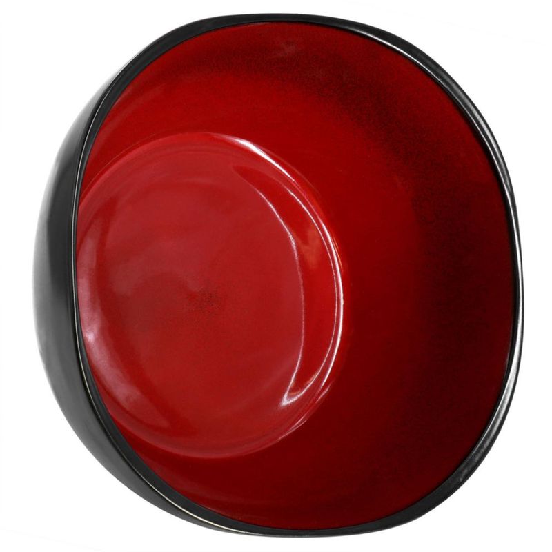 Cuenco para servir Gibson Home 26 cm rojo y negro