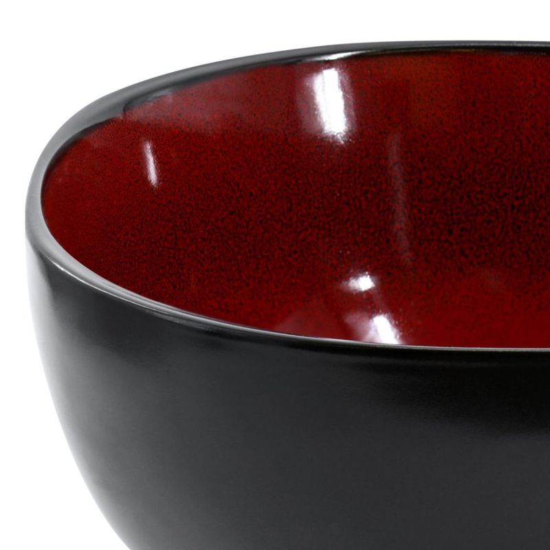 Cuenco para servir Gibson Home 26 cm rojo y negro