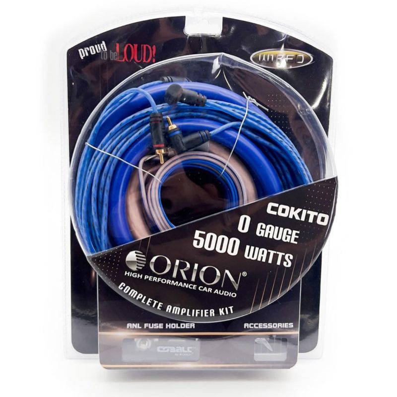 Kit de cableado ORION 0 AWG CCA de 16 pies para amplificador