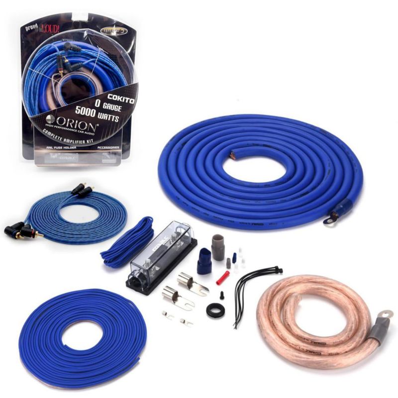 Kit de cableado ORION 0 AWG CCA de 16 pies para amplificador
