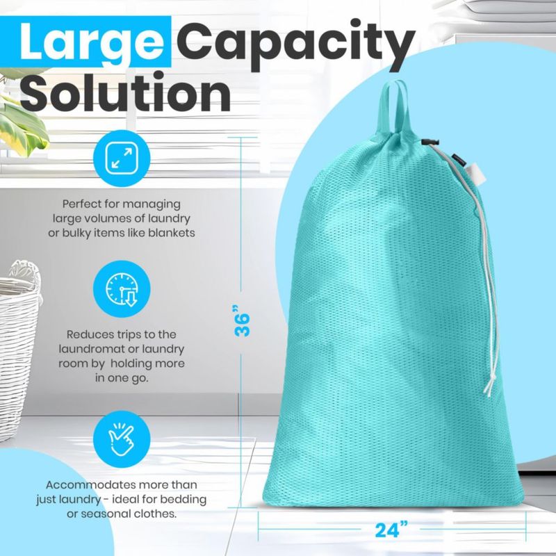 Bolsa de lavandería Handy Laundry 61 × 91 cm juego de 2 color verde azulado