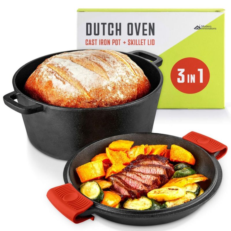 Olla Holandesa Modern Innovations 5QT + 1.6QT de Hierro Fundido