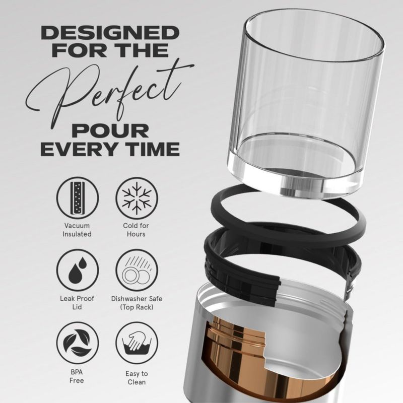 Vaso de whisky Asobu 300 ml con funda aislante