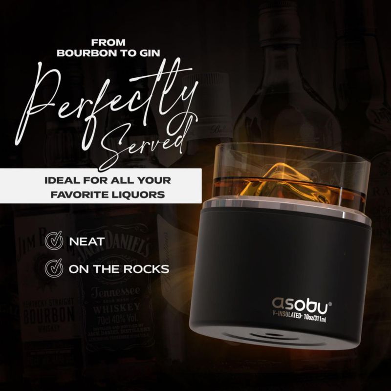 Vaso de whisky Asobu 300 ml con funda aislante