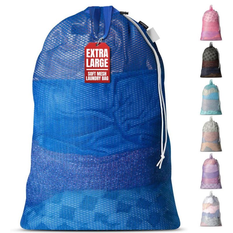 Bolsa de lavandería Handy Laundry 61 × 91 cm azul con correa de hombro