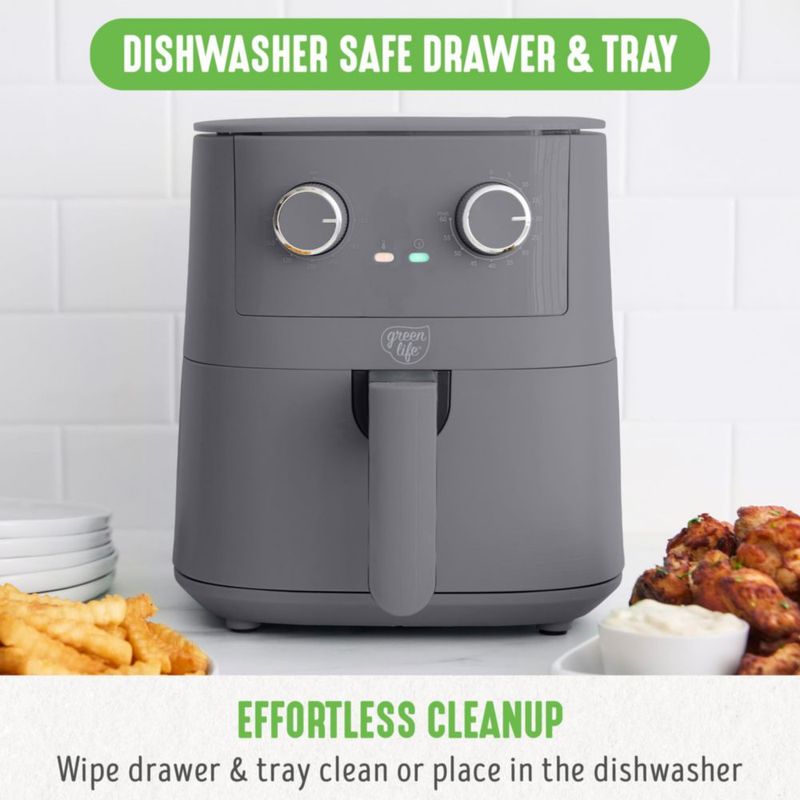 Freidora de Aire GreenLife 45QT Grafito Mecánica