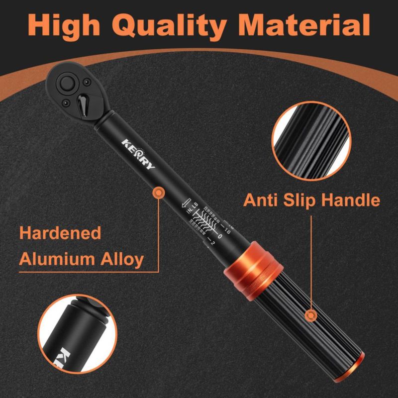 Llave de torsión Kerry 2.3‑27.1 Nm accionamiento 1/4" con clic