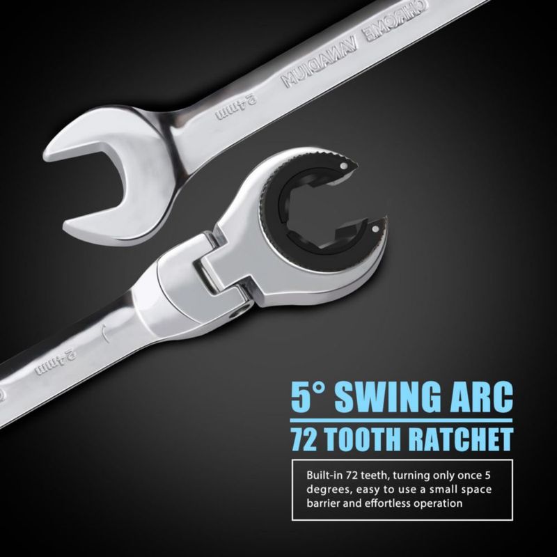 Llave de Carraca LOSCHEN de 24 mm con Cabezal Flexible de Acero CRV