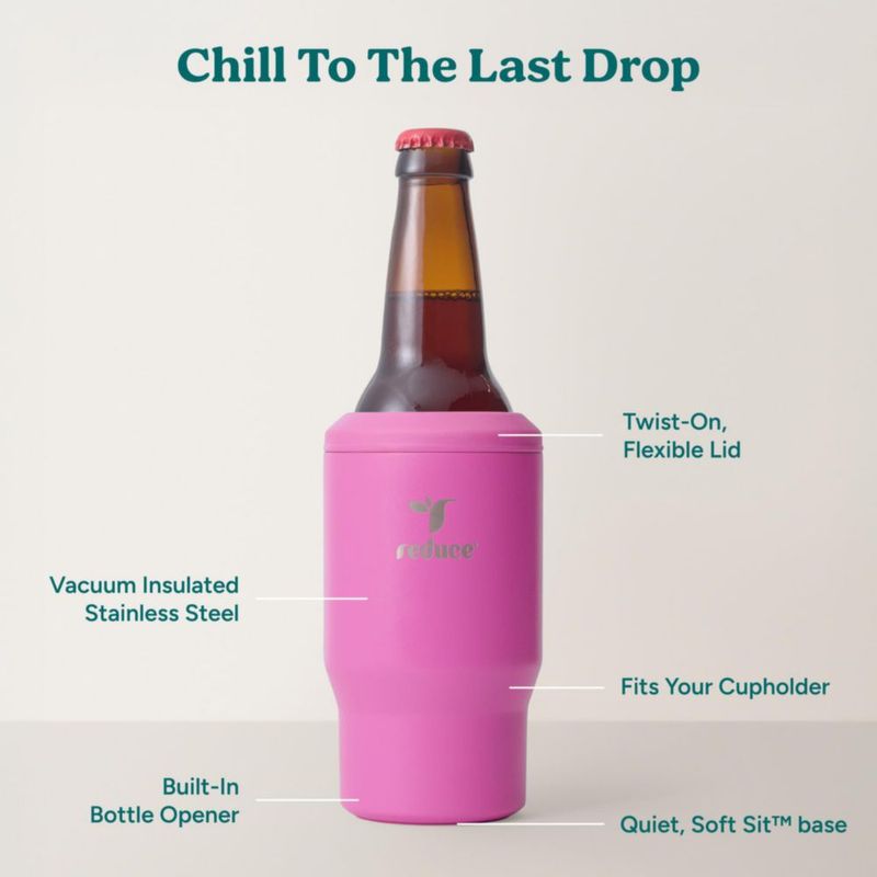 Enfriador de Bebidas REDUCE 400 ml Sunset Fucsia 4‑en‑1