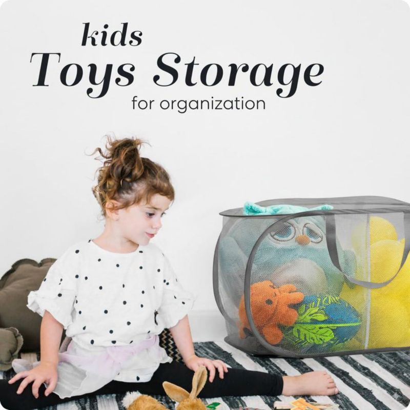 Cesto de ropa plegable Handy Laundry 77 L 2 compartimentos de malla