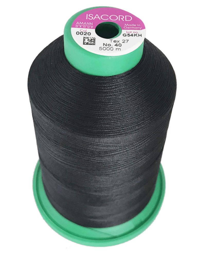 Hilo de bordado Isacord 5000 m Negro 0020