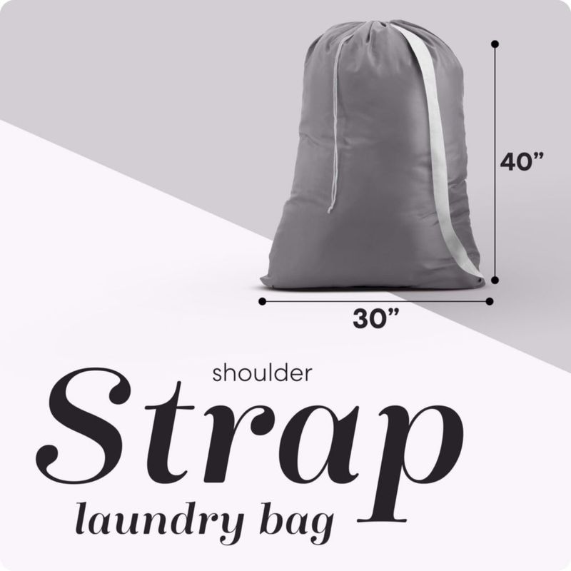 Bolsa de lavandería Handy Laundry 76 × 102 cm gris con correa de hombro