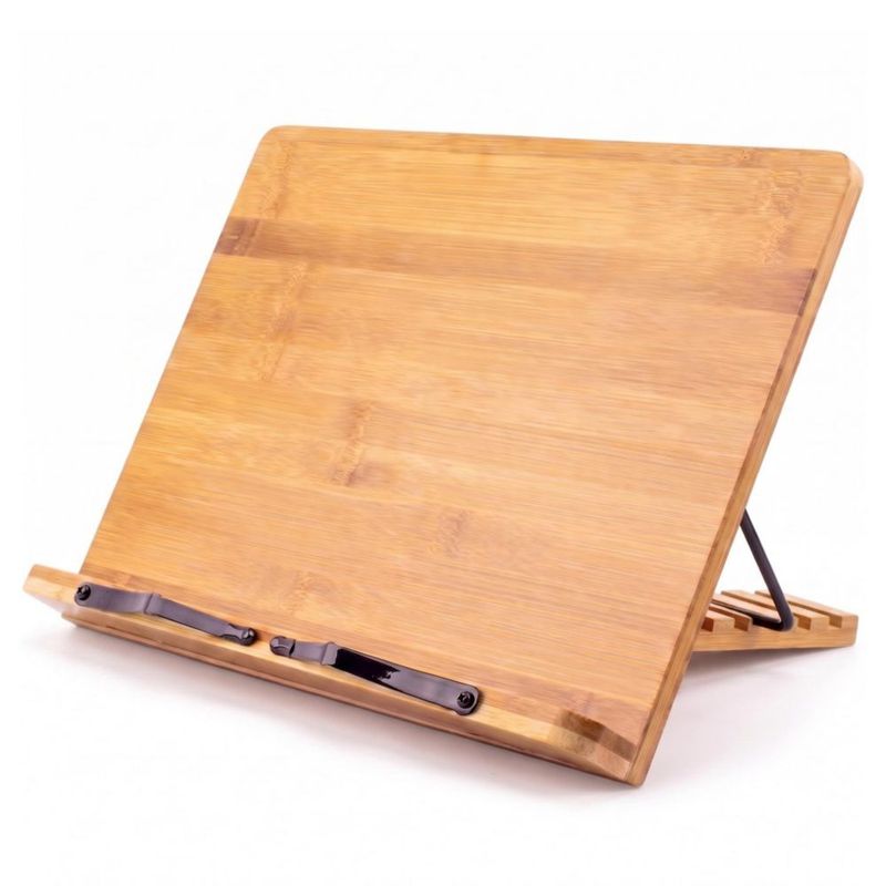 Soporte para Libros Domisso Ajustable Plegable de Bambú 39x28 cm