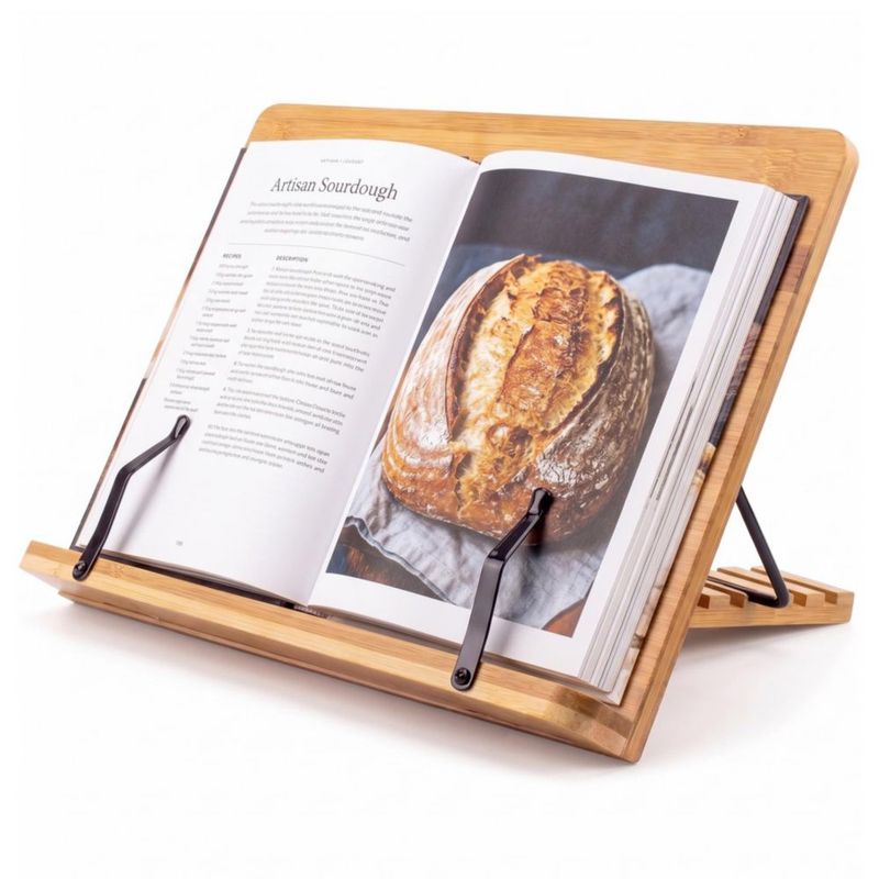 Soporte para Libros Domisso Ajustable Plegable de Bambú 39x28 cm