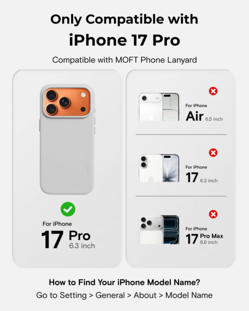 Funda MOFT MOVAS Snap de cuero vegano para iPhone 17 Pro