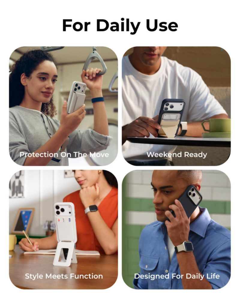 Funda MOFT MOVAS Snap de cuero vegano para iPhone 17 Pro