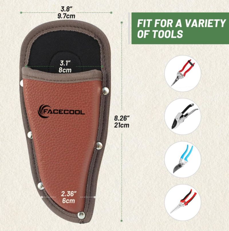 Funda para herramientas Facecool de cuero PU con presilla de cinturón para alicates
