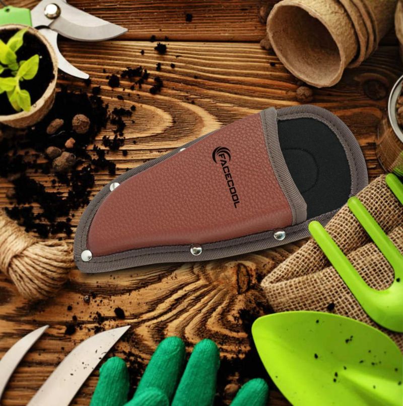 Funda para herramientas Facecool de cuero PU con presilla de cinturón para alicates