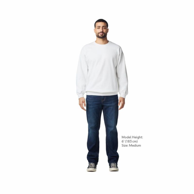 Sudadera Gildan GSF000 Blanca Talla Grande