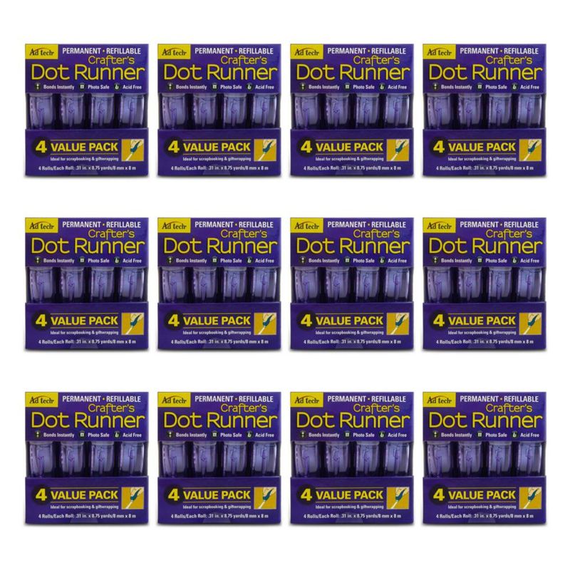 Cinta de Pegamento AdTech Morado Pack de 12
