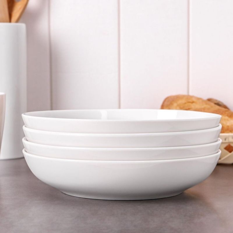 Juego de 4 cuencos de pasta DOWAN 25 cm 15 L blanco