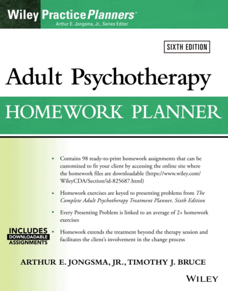 Libro Wiley Planificador de Tareas de Psicoterapia para Adultos 6ª Edición